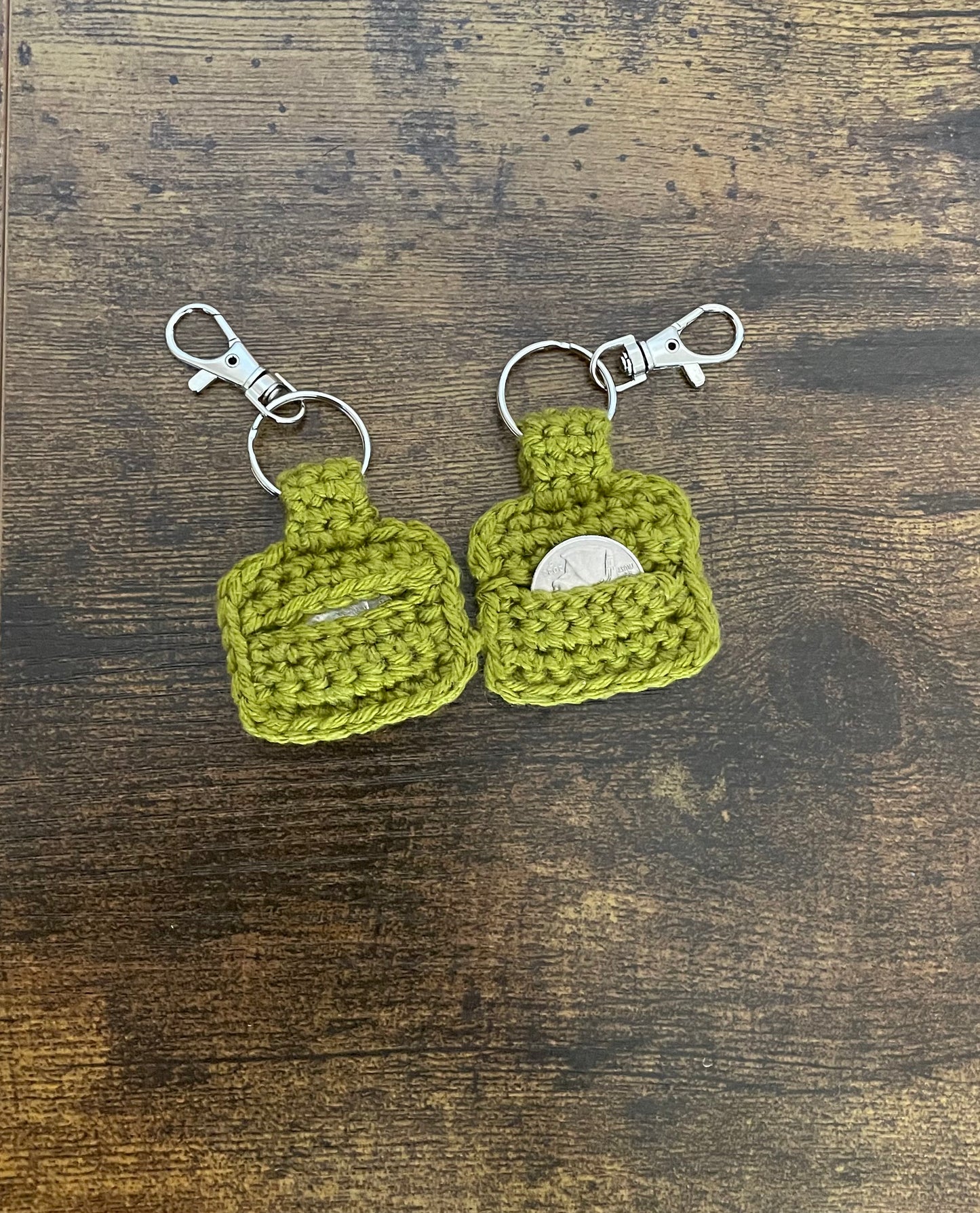 Crochet Aldi Quarter Holder Key Chain