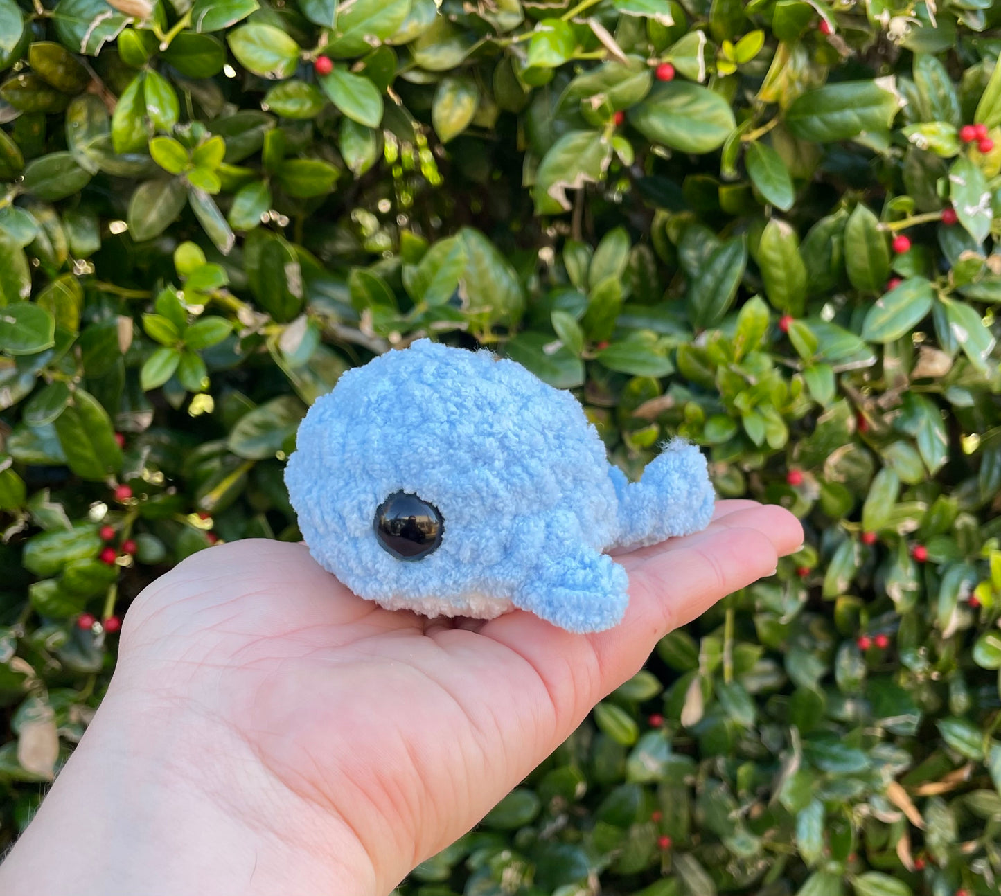 Mini crochet whale