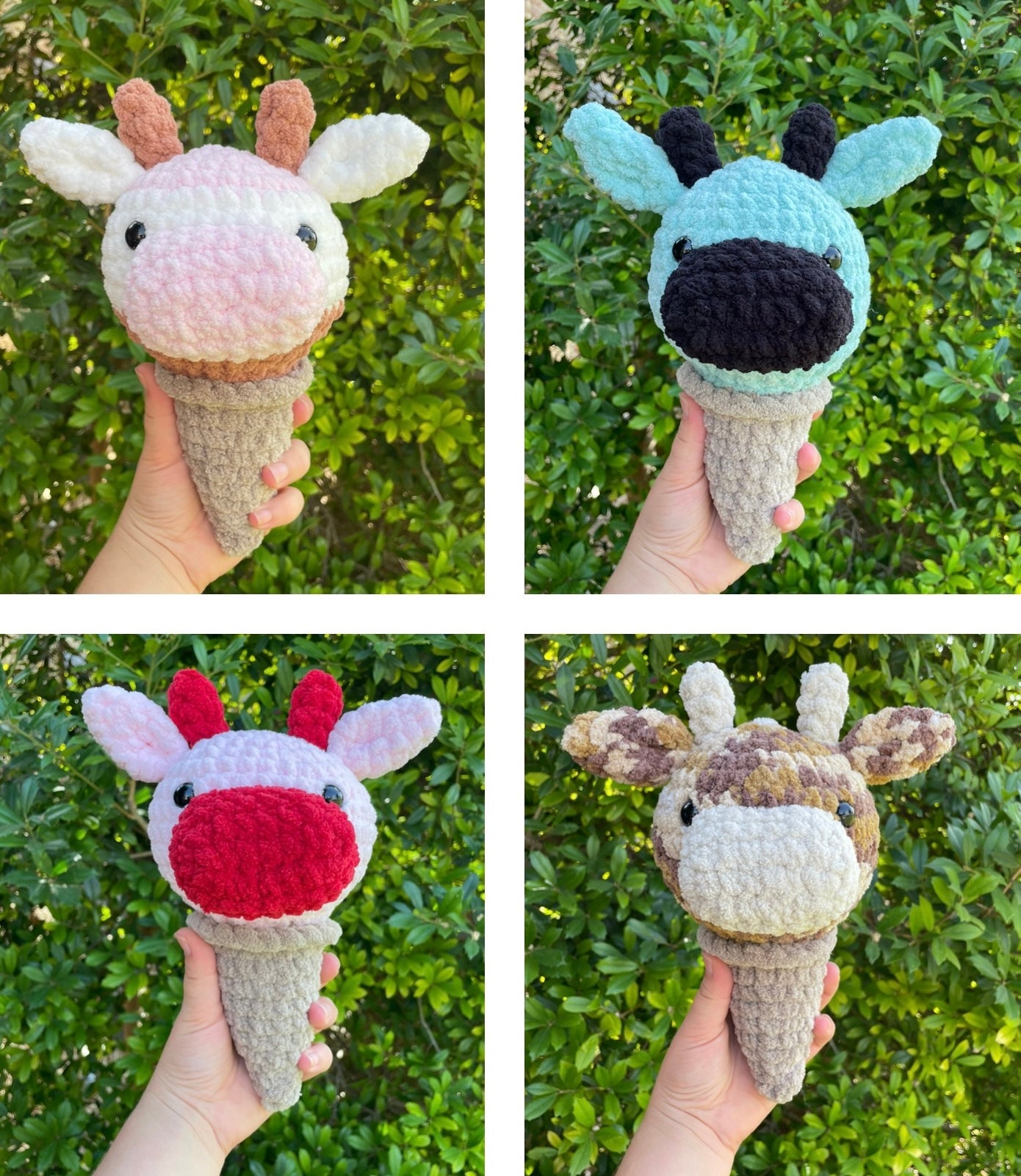 Crochet Ice Cream Cows