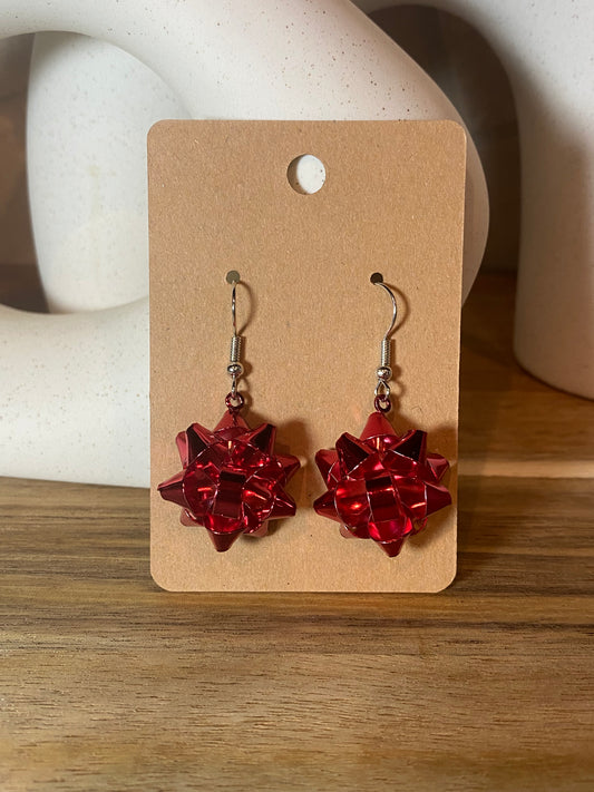 Red Bow Dangles