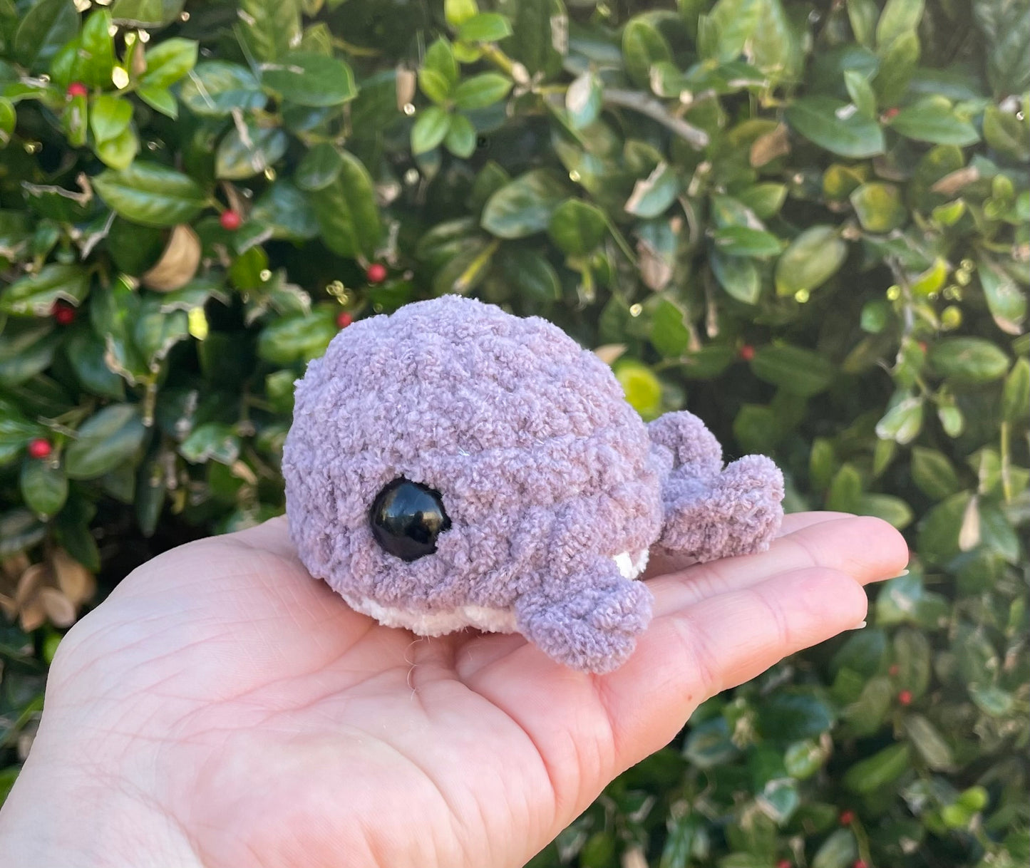 Mini crochet whale