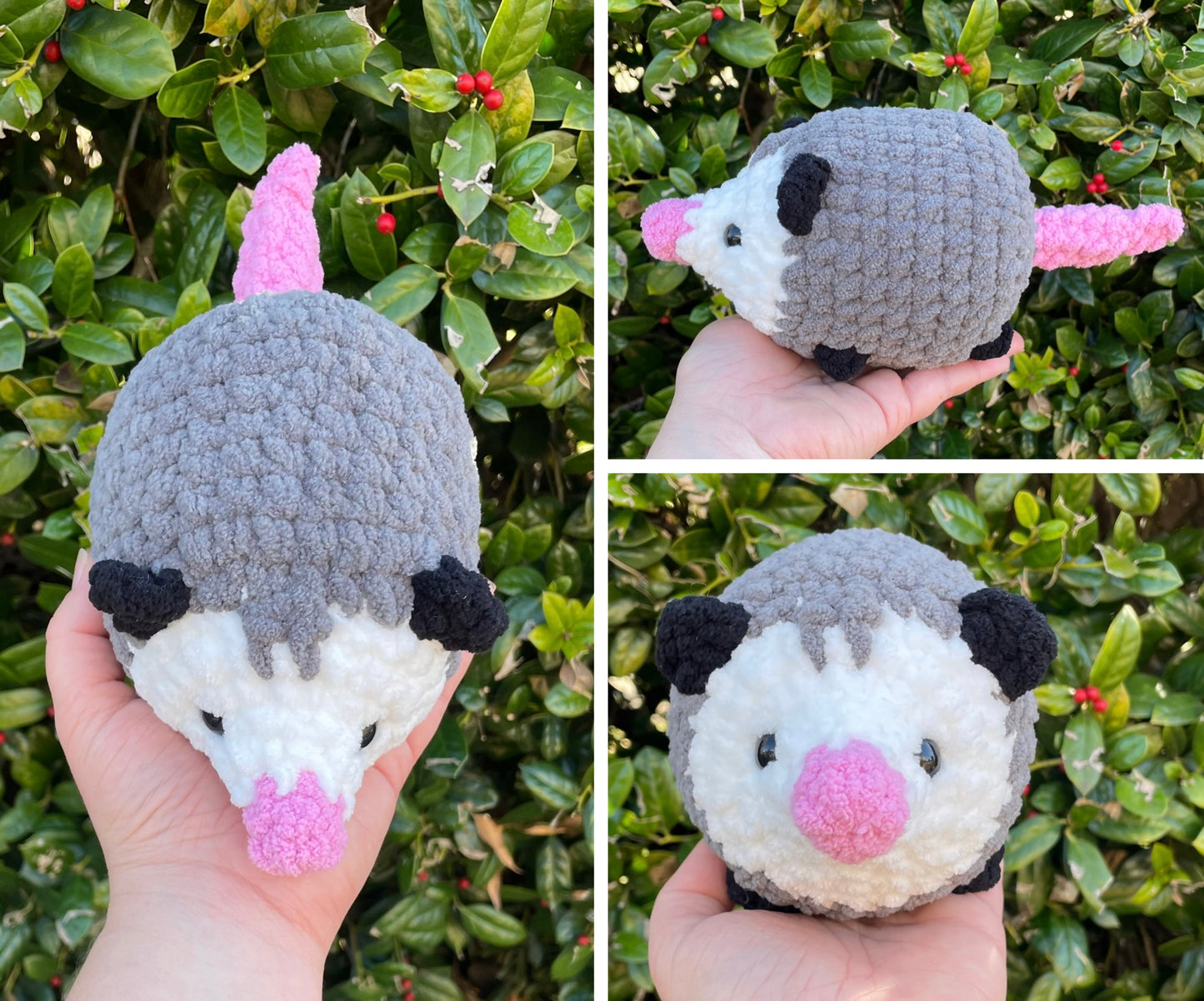 Crochet opossum